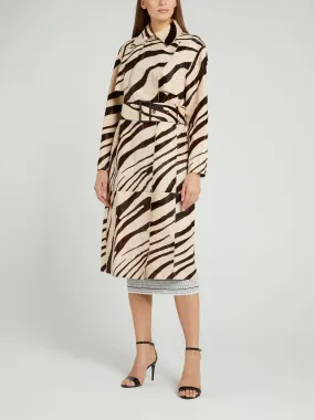 Animal Print Leather Coat