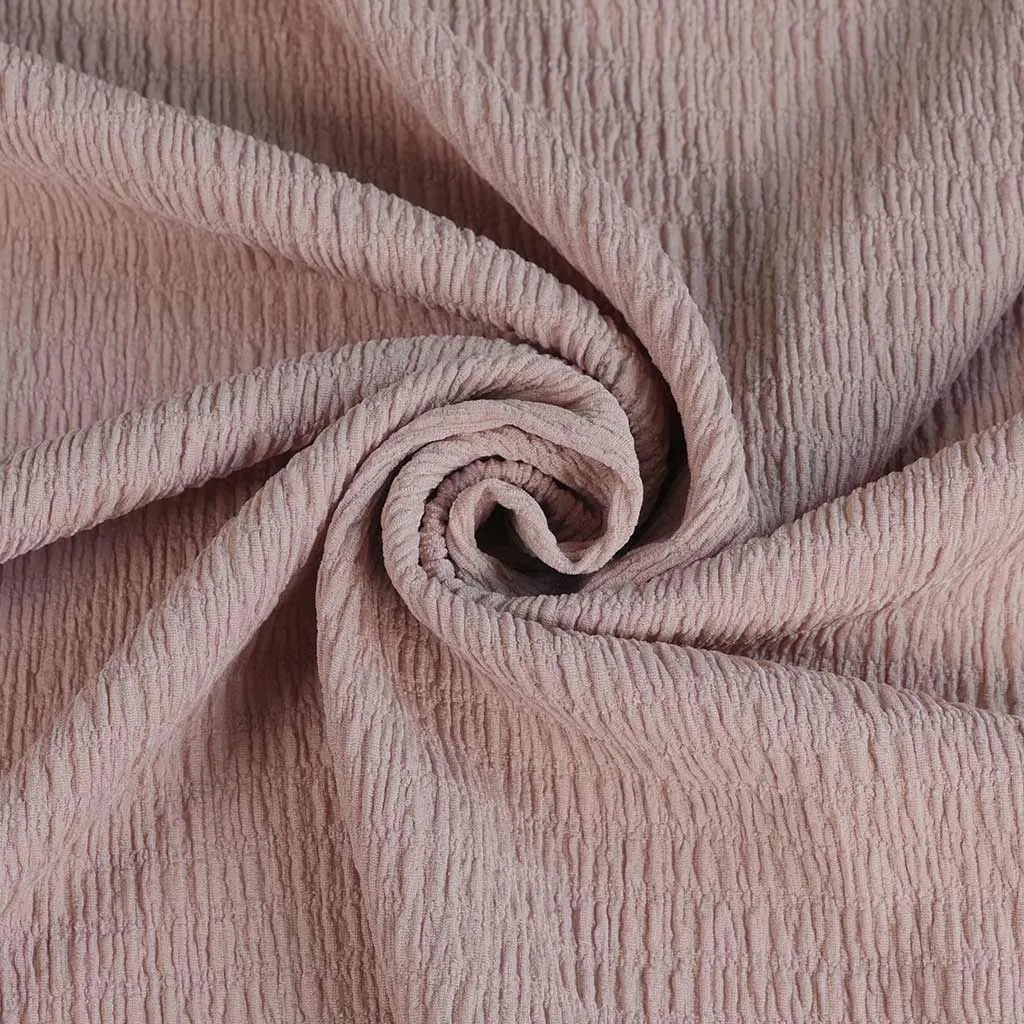 Aspen - Dusky Pink Bark Stretch Rib Fabric