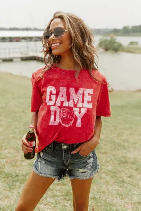 BASEBALL SEASON ACID WASH TEE