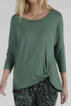 Betty Basics - Atlanta 3/4 Sleeve Top - Sage