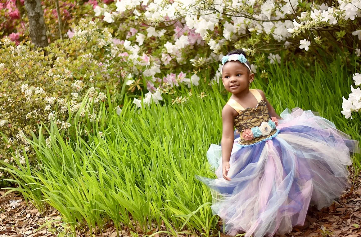 Blue Flower Girl Tutu Dress, Rustic Wedding Flower Girl Tutu Dress