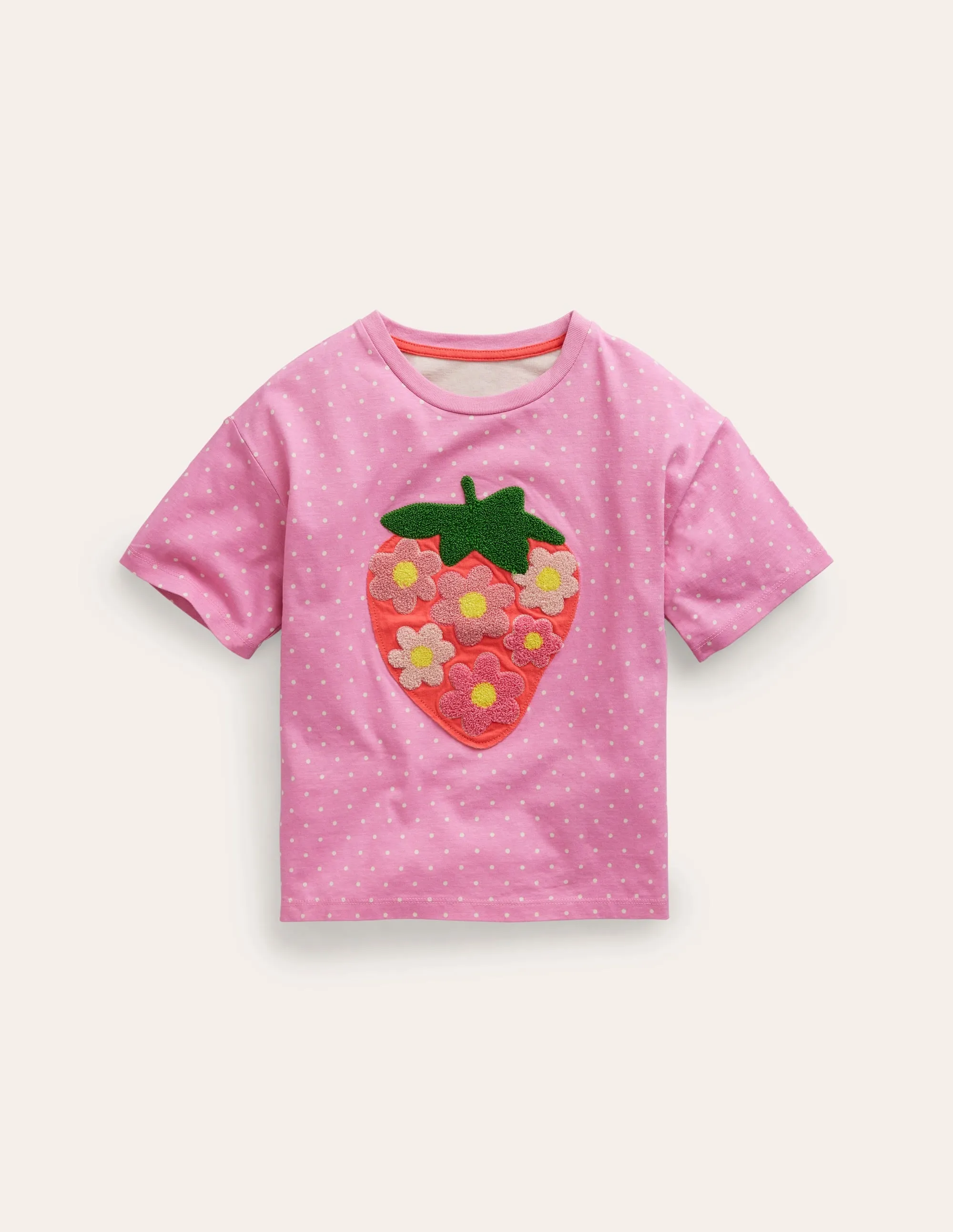 Boucle Relaxed T-shirt-Cosmos Pink Strawberry