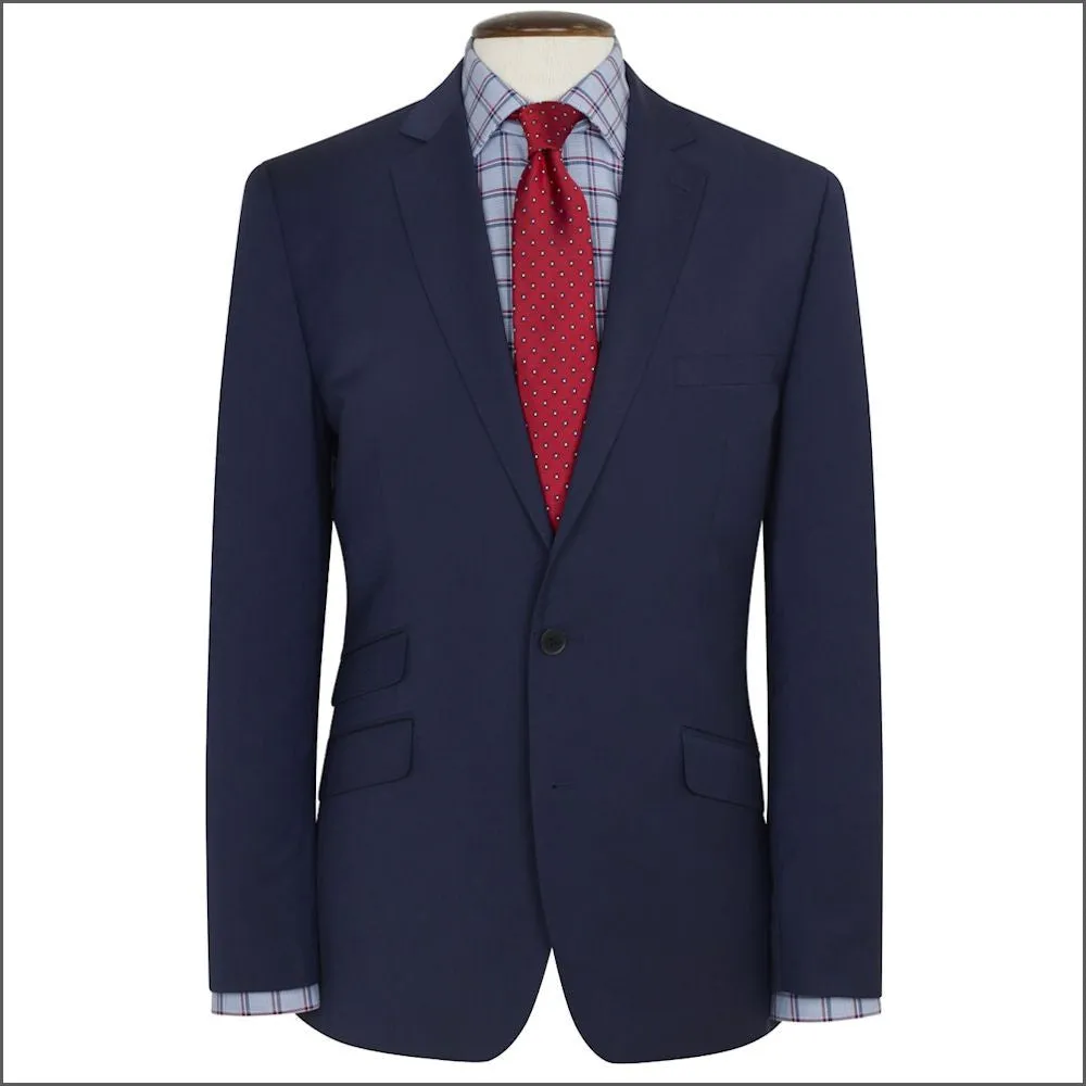 Brook Taverner Cassino Blue Fashion Fit Washable Crease Resistant Suit-