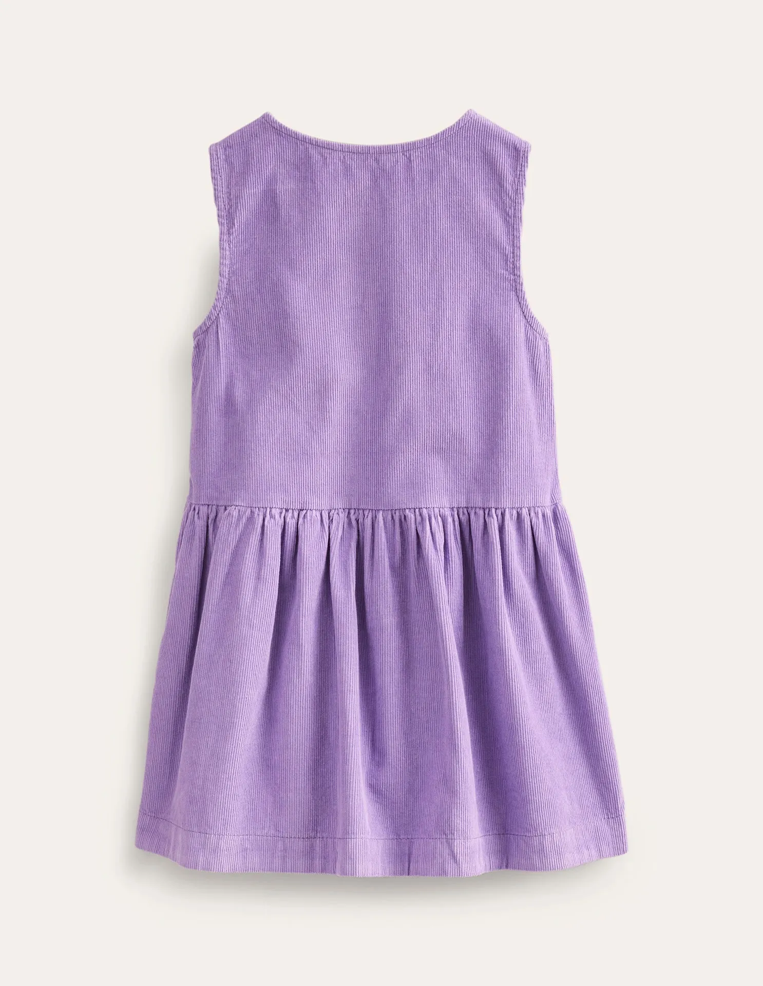 Button Pinafore Dress-Aster Purple