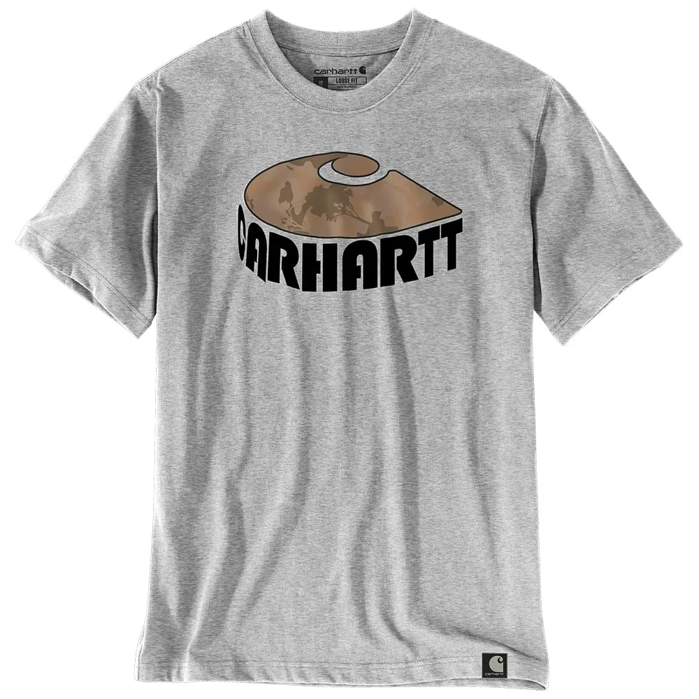 Carhartt 106155 Men's Relaxed Fit Heavyweight Short-Sleeve Camo C Graphic T-Shirt