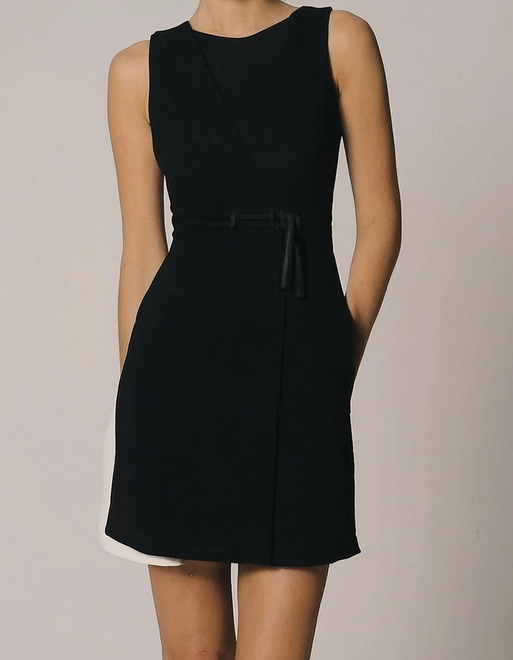 Chic Black Sleeveless A-Line Dress