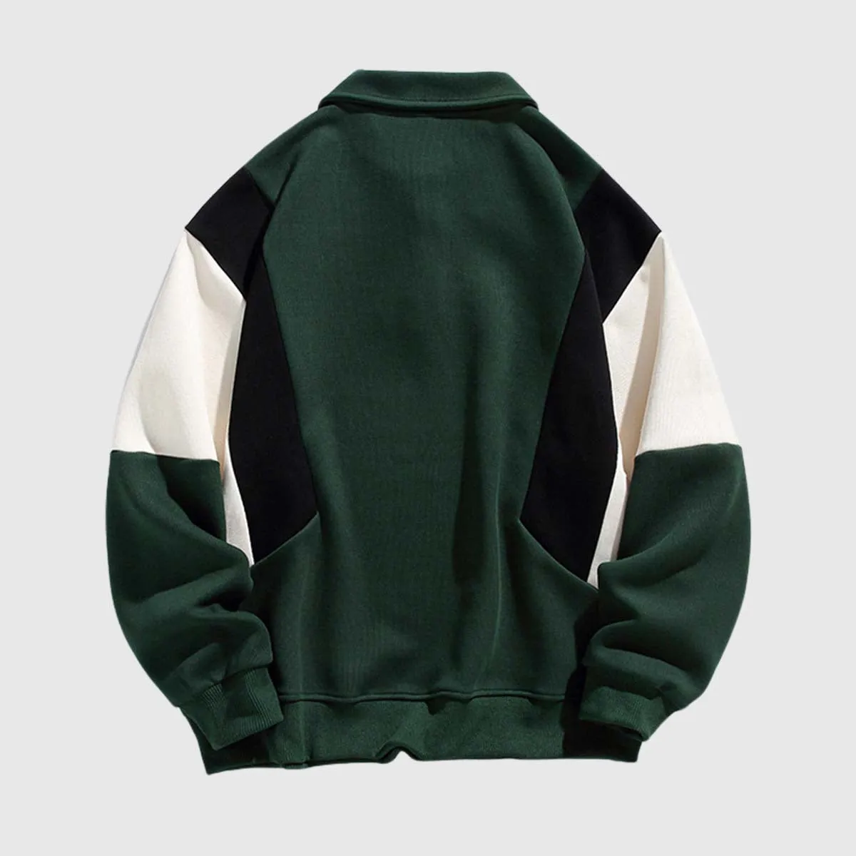 Colorblock Polo Sweatshirt