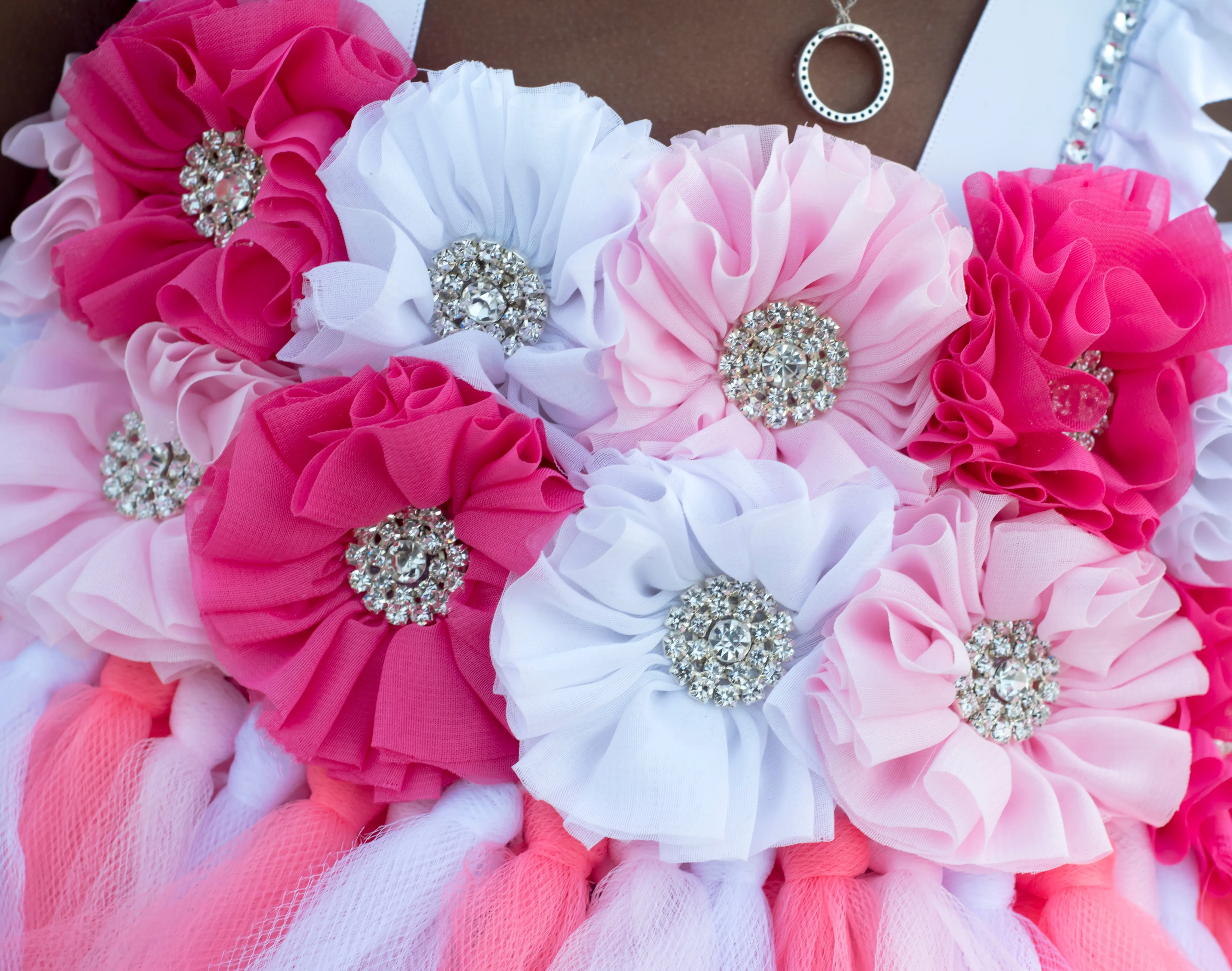 Coral Summer Wedding Flower Girl Tutu Dress