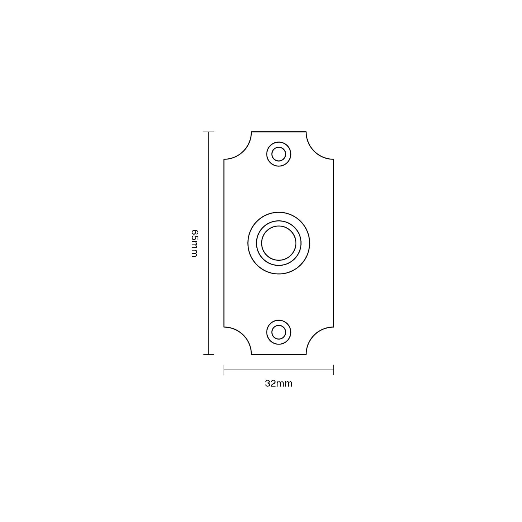 Croft Concaved Edge Bell Push