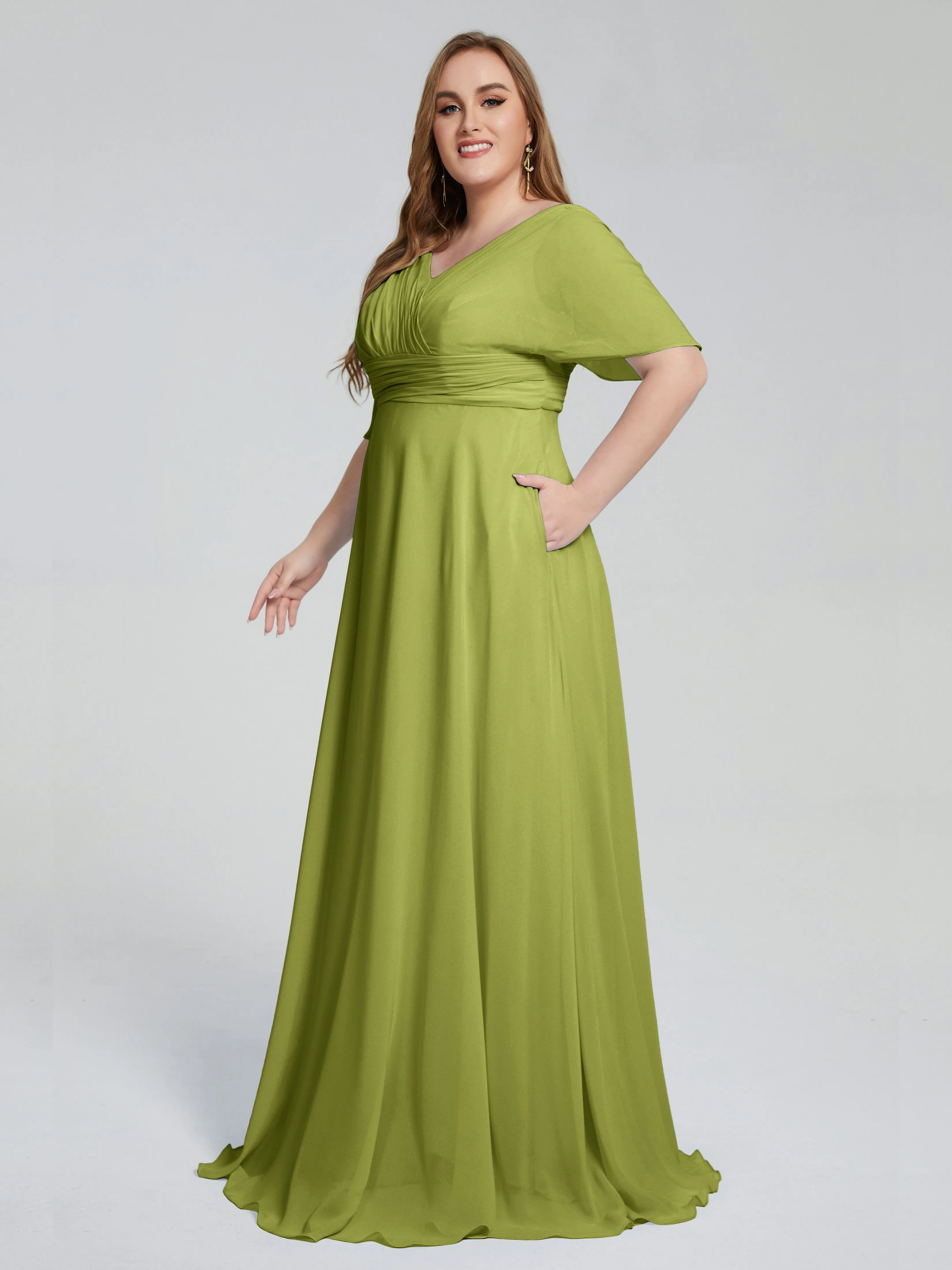 Daniela Elegant Short Sleeves Mother of the Bride Dresses With Pockets