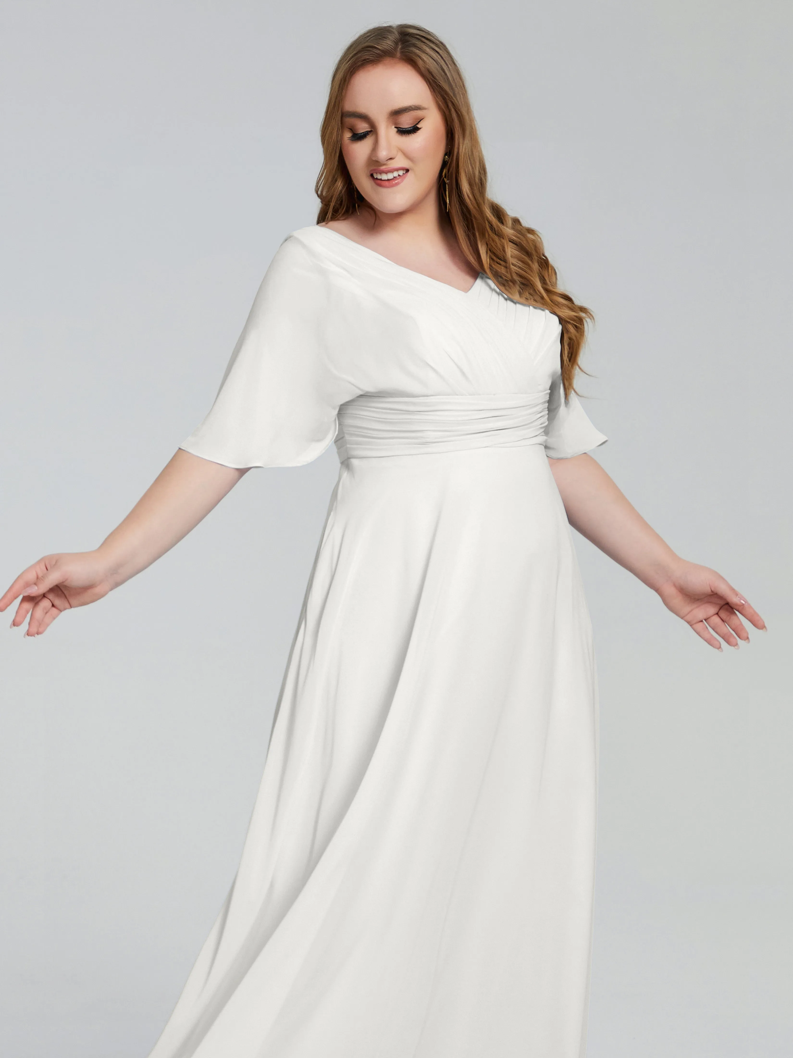 Daniela Elegant Short Sleeves Mother of the Bride Dresses With Pockets