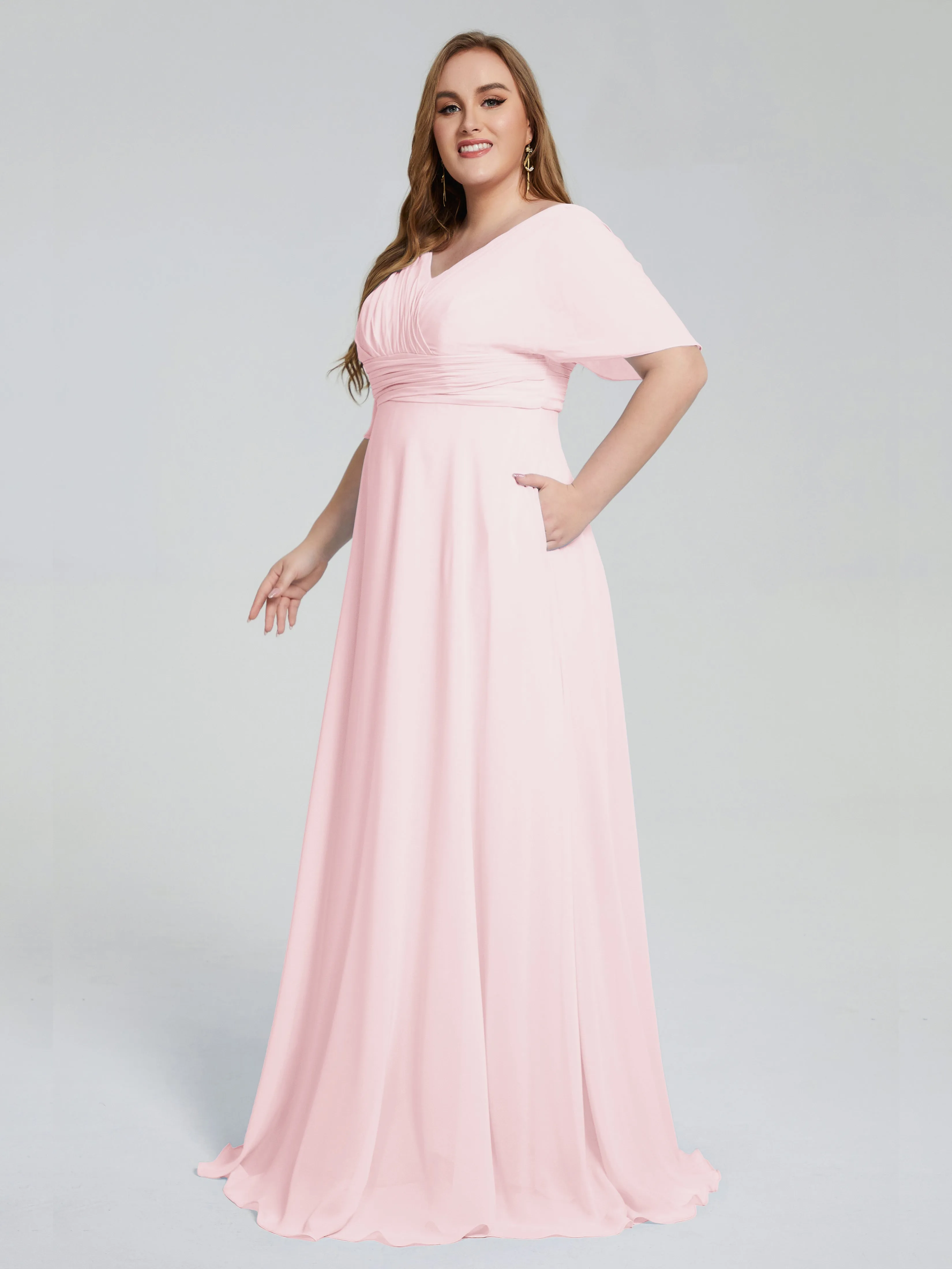 Daniela Elegant Short Sleeves Mother of the Bride Dresses With Pockets