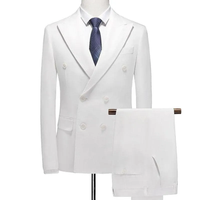 Double-Breasted 3-Piece Men Suit - Groom & Business