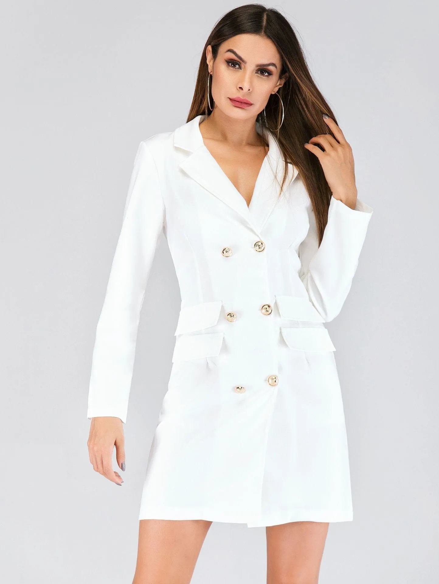 Elegant Button Up Dress Suit