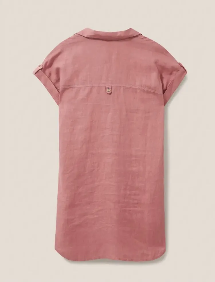 Elsie Linen Tunic - Mid Plum