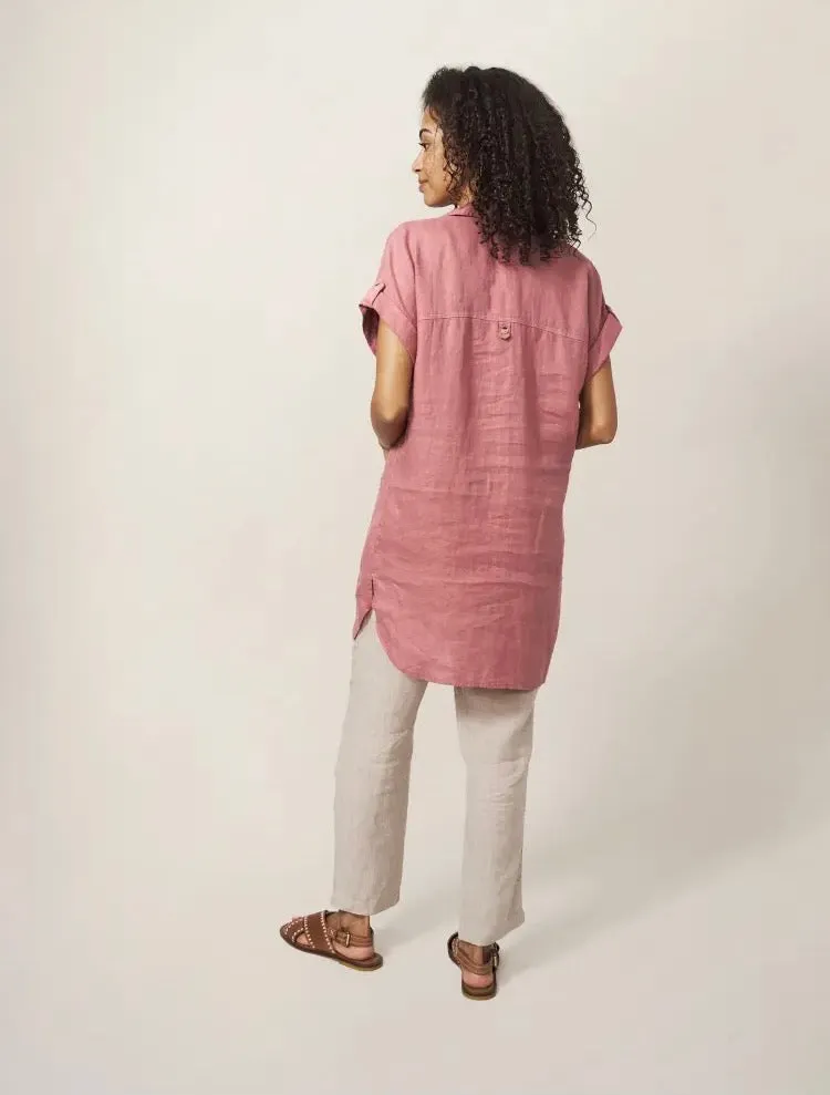 Elsie Linen Tunic - Mid Plum