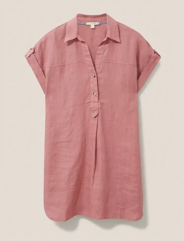 Elsie Linen Tunic - Mid Plum