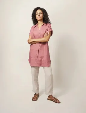 Elsie Linen Tunic - Mid Plum