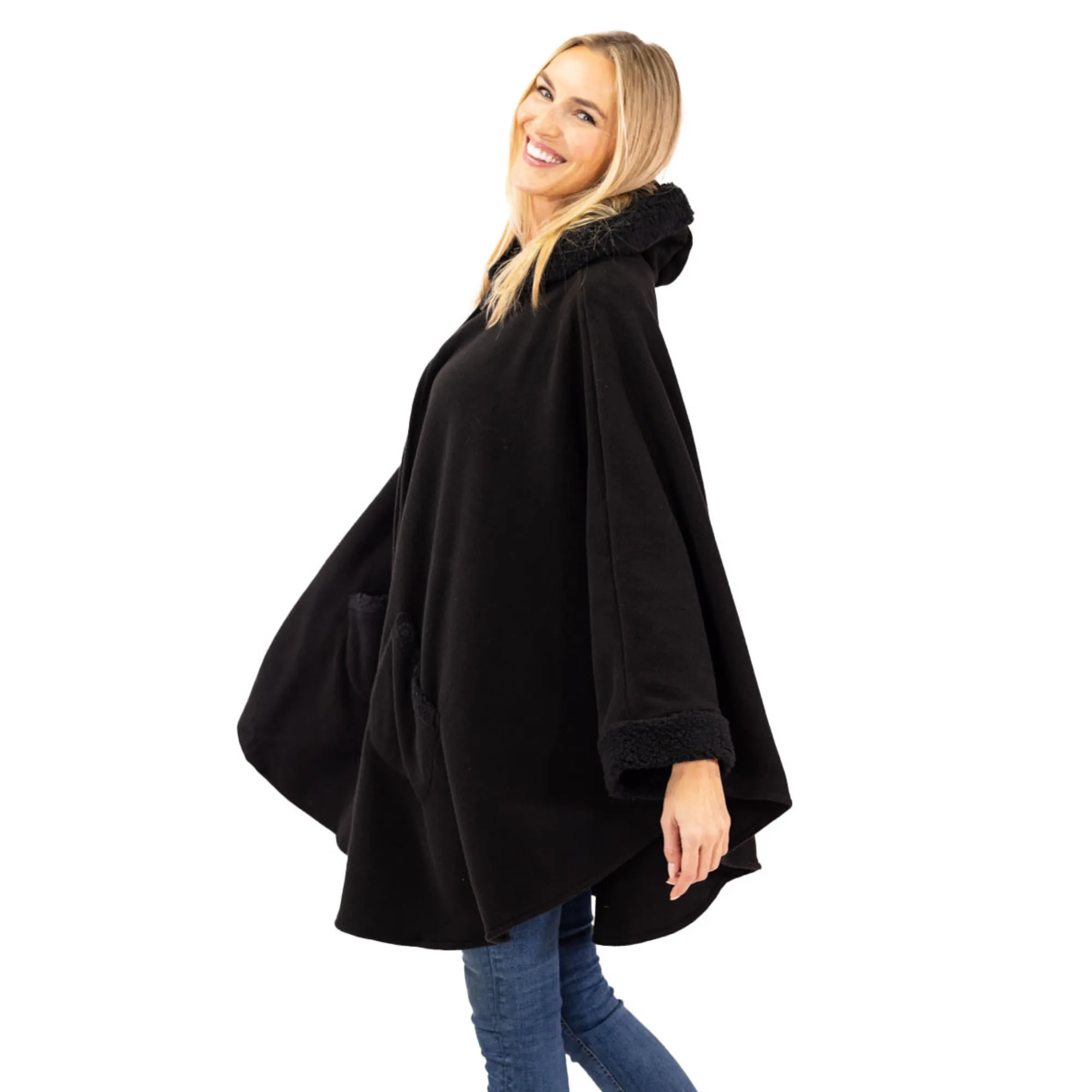 Emily Sherpa Trimmed Cozy Coat and Glove Set