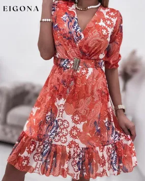 Fashion print elegant dress