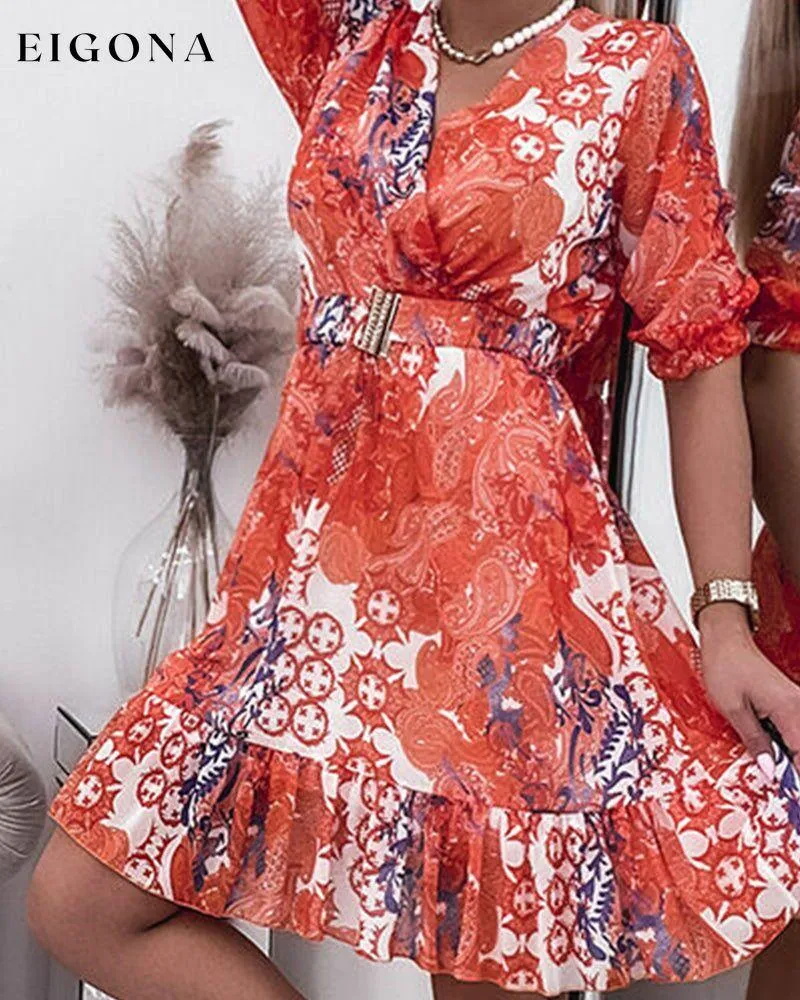 Fashion print elegant dress