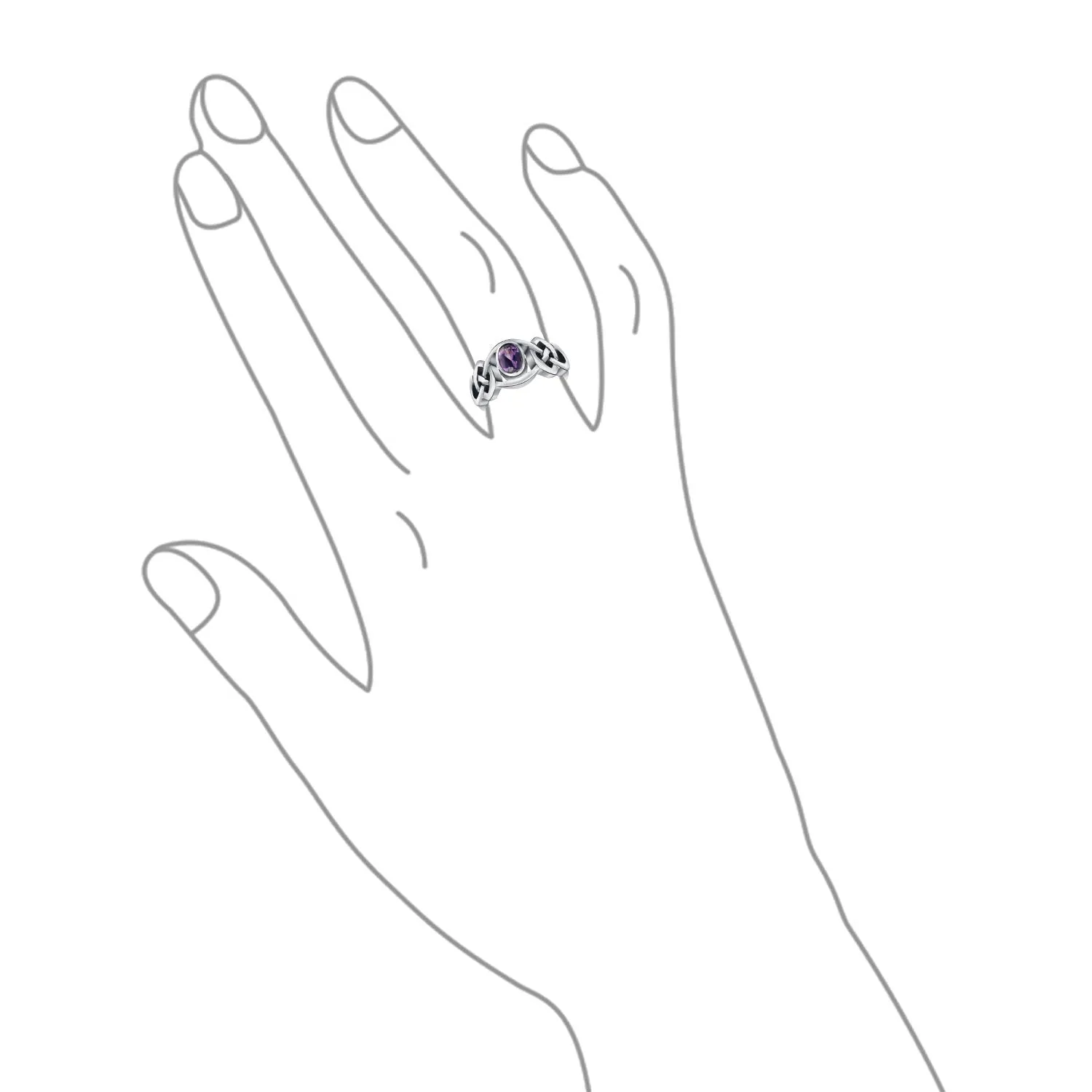 Genuine Gemstone CZ Cocktail Statement Ring for BFF Sorority Sister Friendship