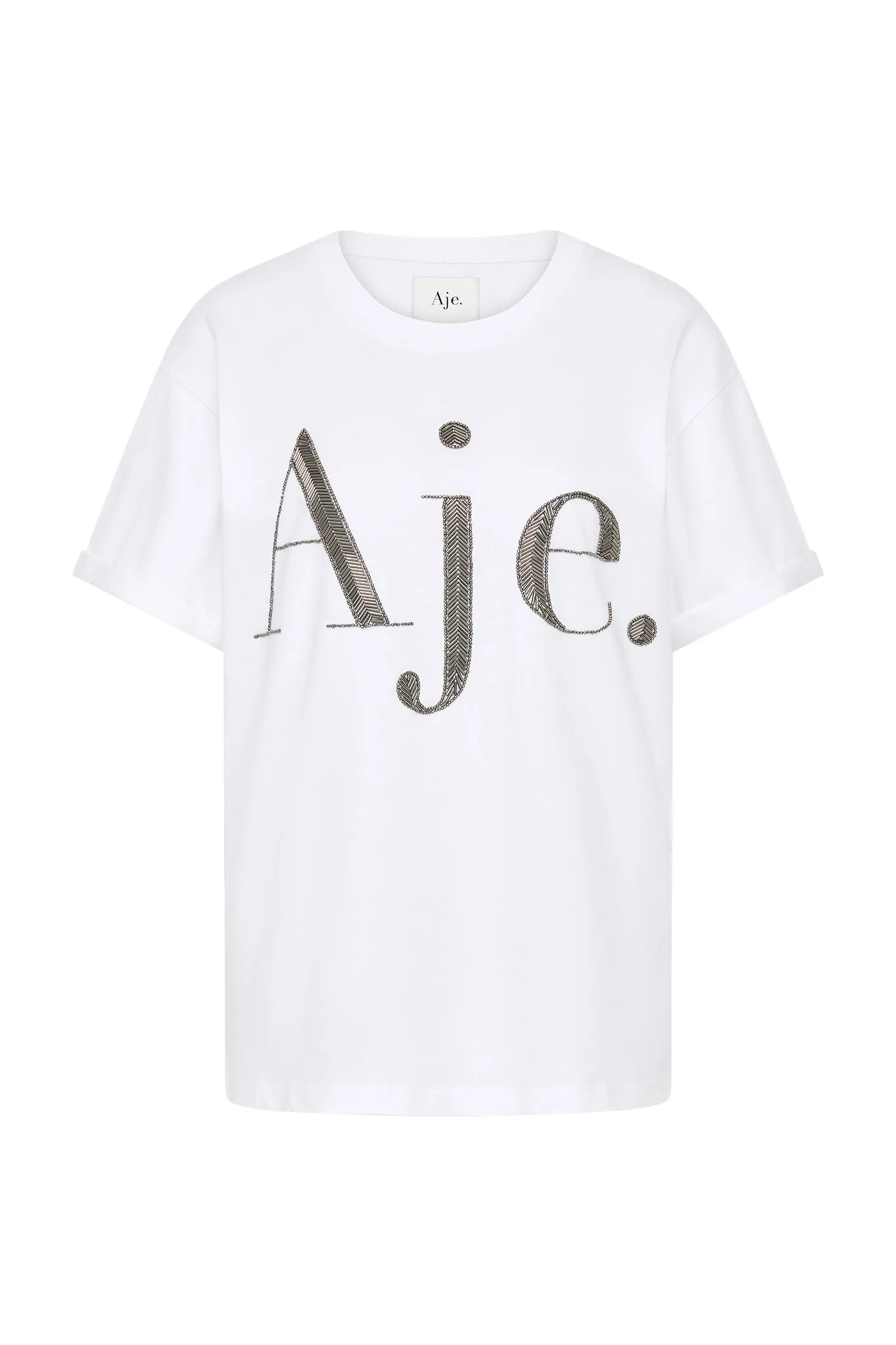 Glint Embellished Logo Tee