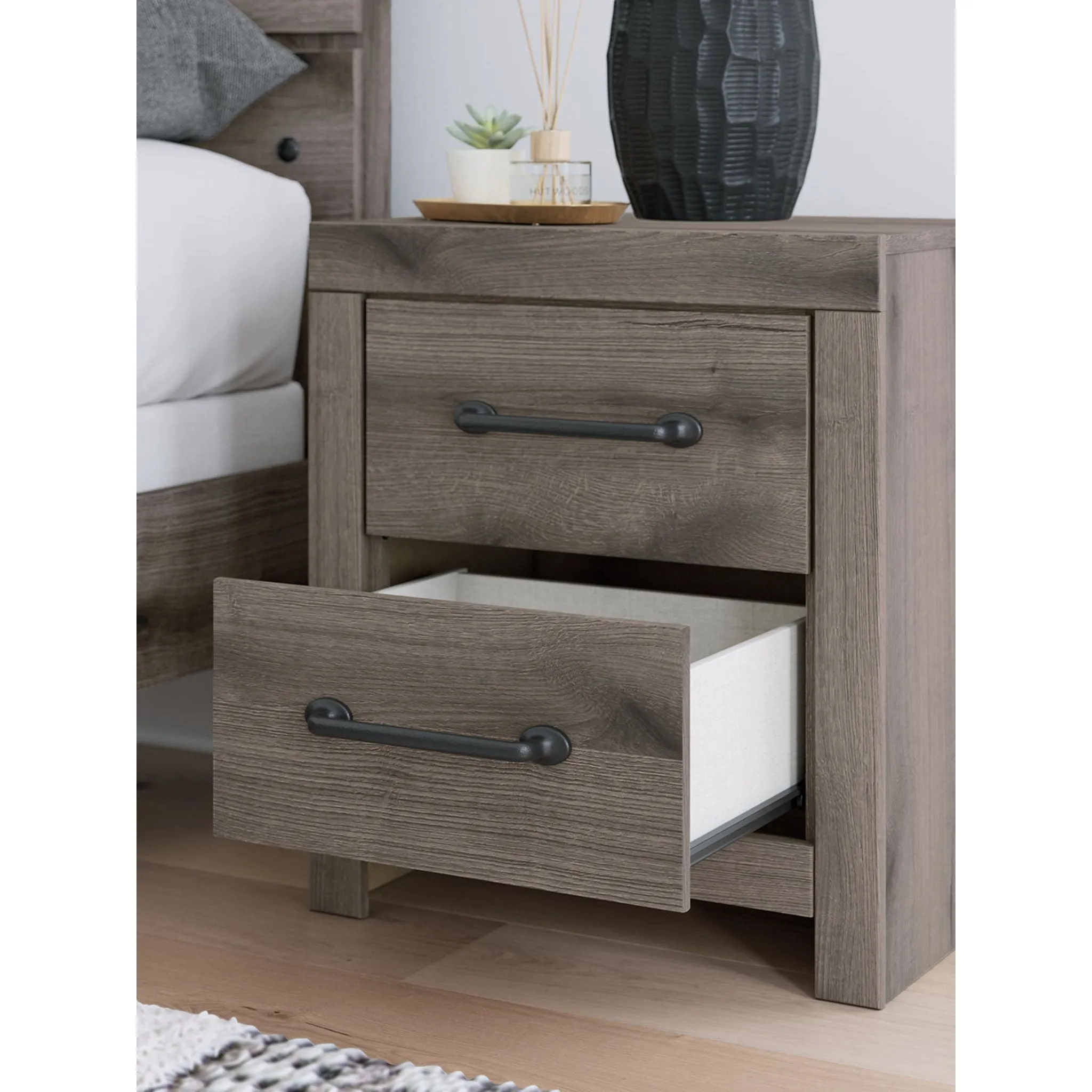 Graystorm Nightstand - Brown Gray