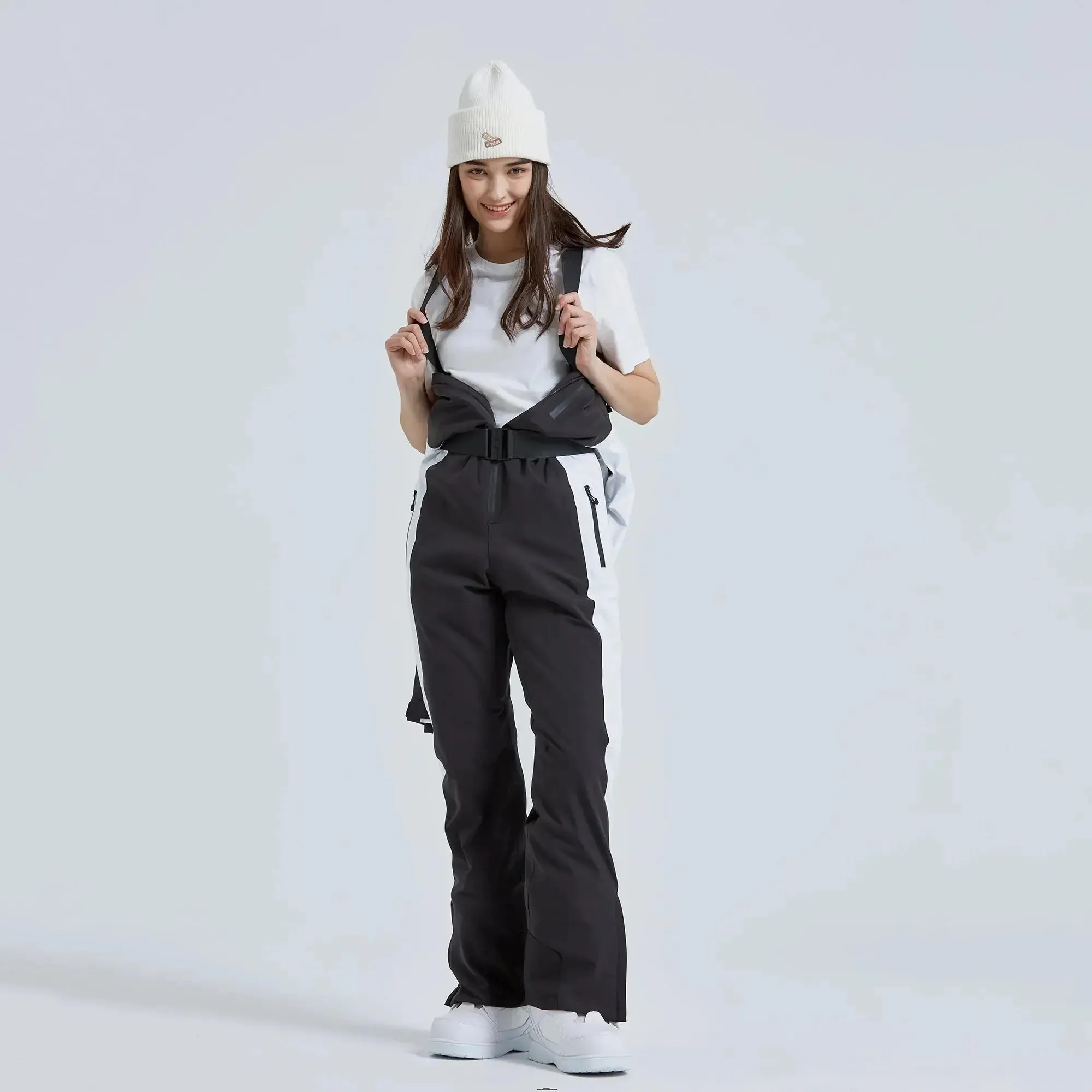 Hotian Women High Neck Hooded One Piece Ski Suits