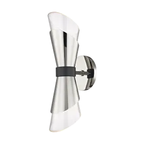 Hudson Valley Lighting Angie Wall Sconce in Warm Steel and Glass