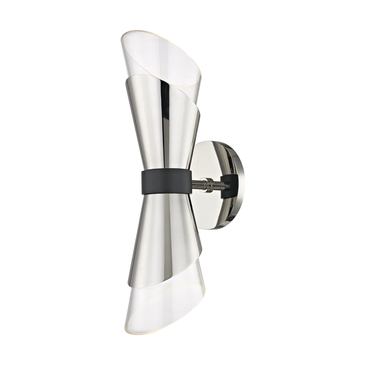 Hudson Valley Lighting Angie Wall Sconce in Warm Steel and Glass