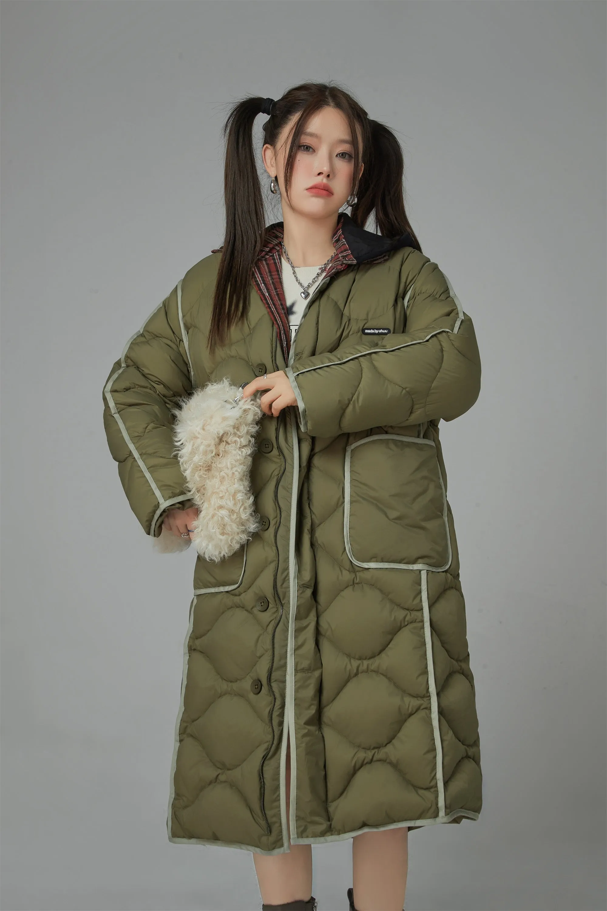 I Got Up Cozy Quilted Padding Coat