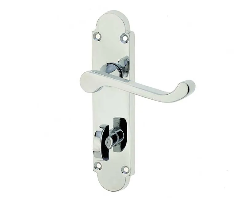 Jedo Epsom Suite Door Handle on Backplate - Lock / Latch / Bathroom