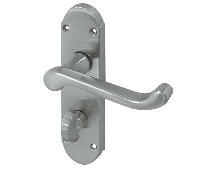 Jedo Epsom Suite Door Handle on Backplate - Lock / Latch / Bathroom