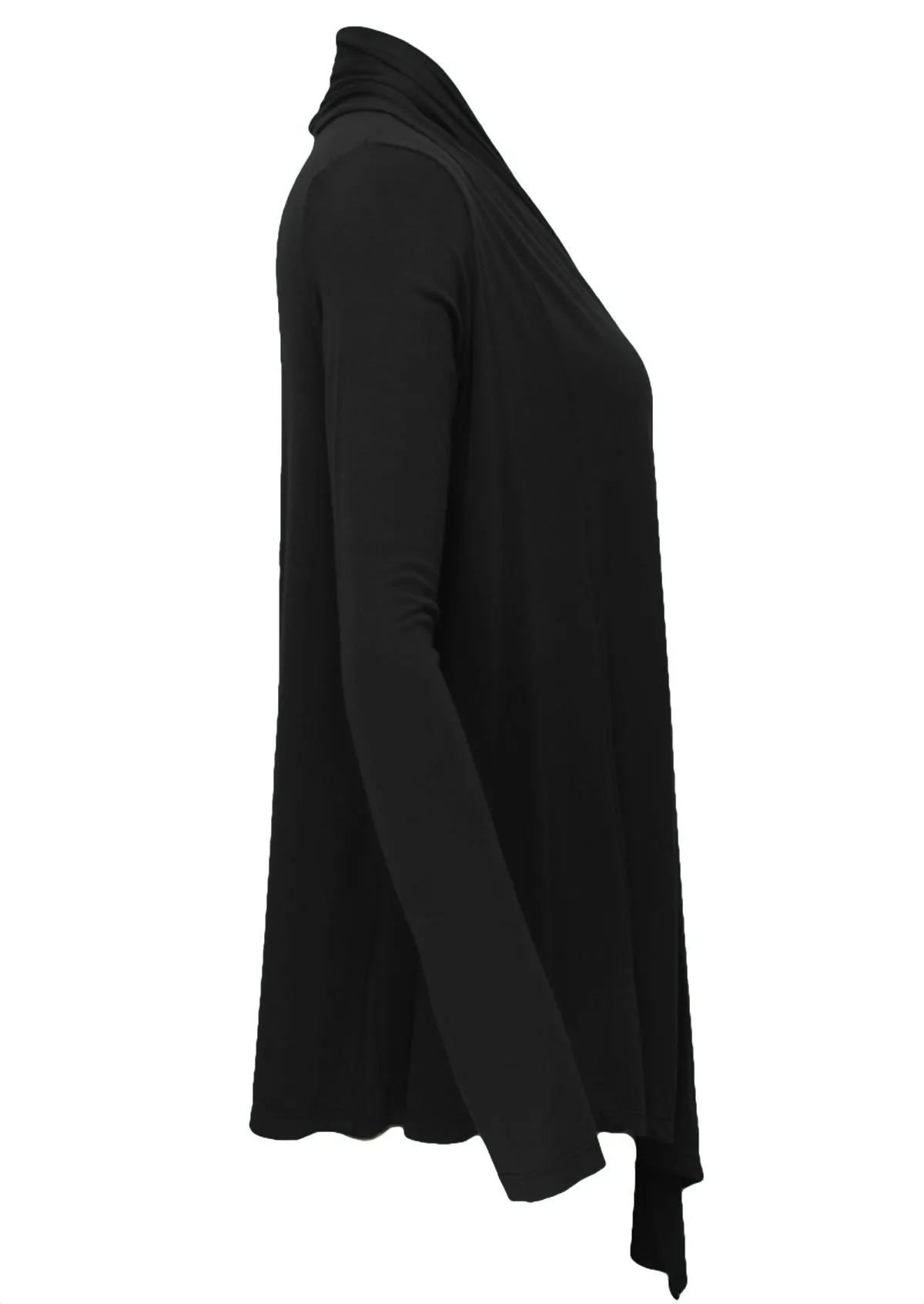 Long Sleeve Stretch Cardi Black