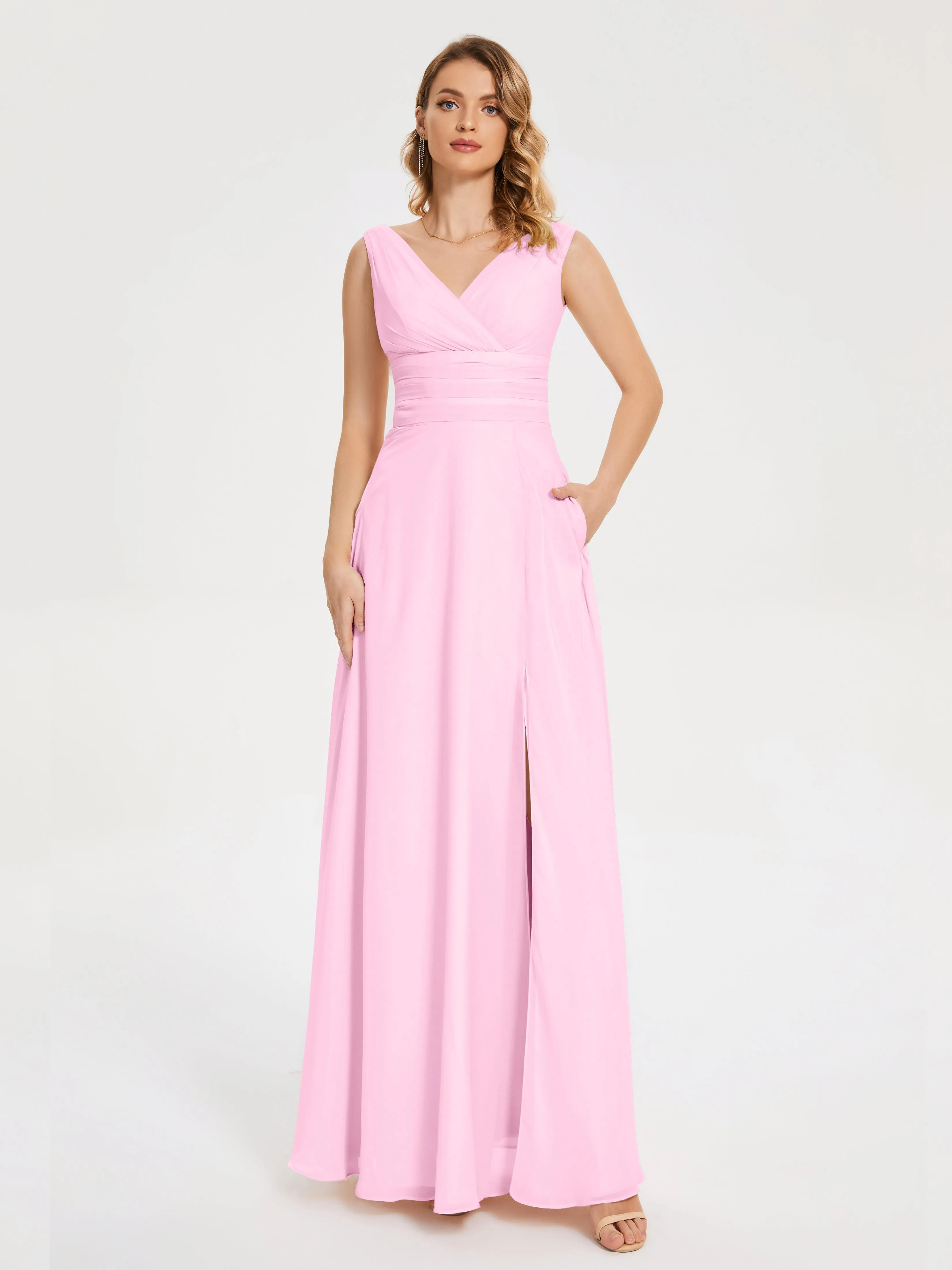 Lucille Elegant Chiffon Bridesmaid Dresses With Bow