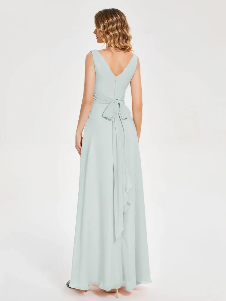 Lucille Elegant Chiffon Bridesmaid Dresses With Bow