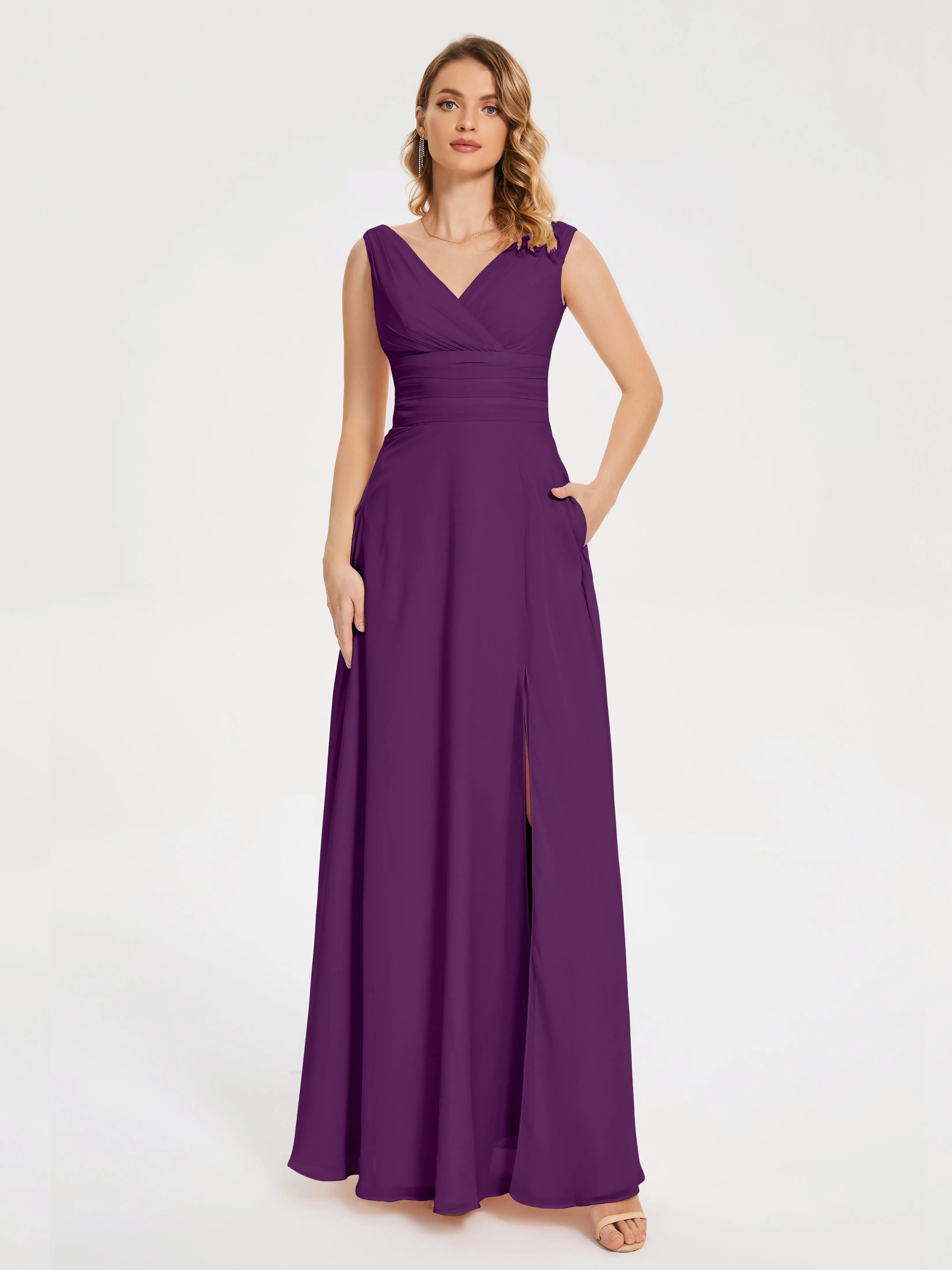 Lucille Elegant Chiffon Bridesmaid Dresses With Bow