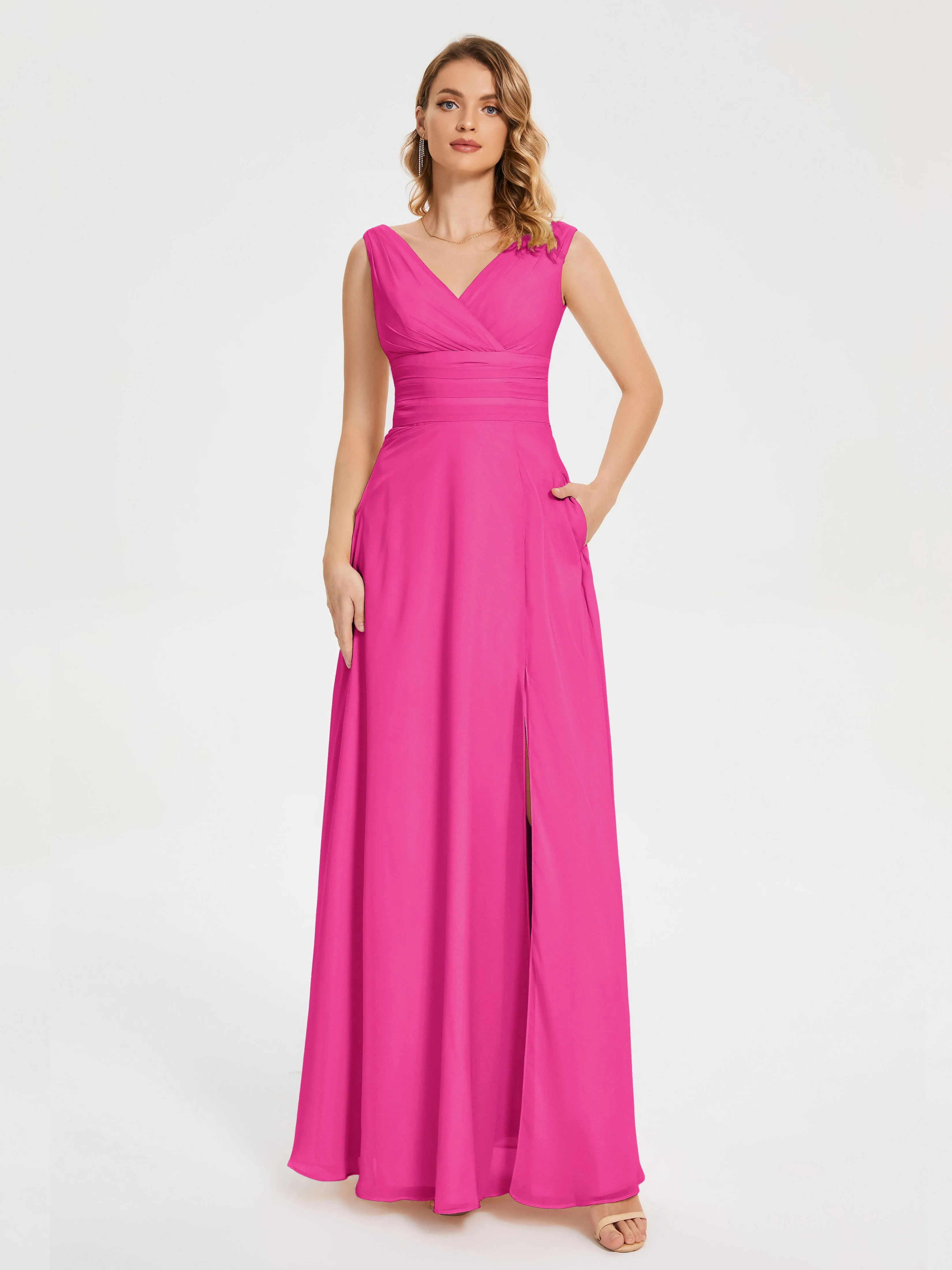 Lucille Elegant Chiffon Bridesmaid Dresses With Bow