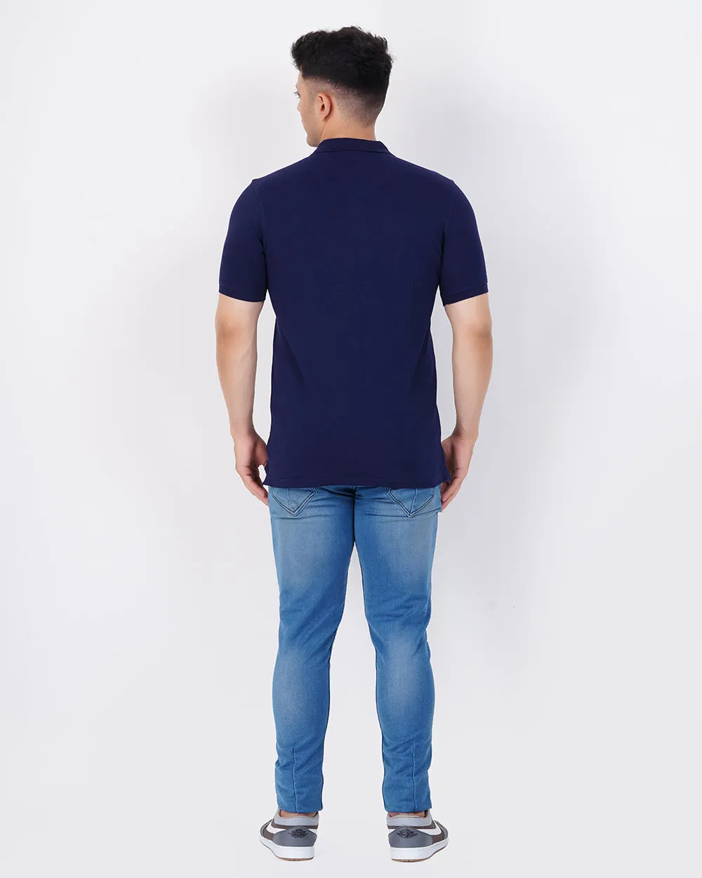 Men's Denim Blue Polo Tee