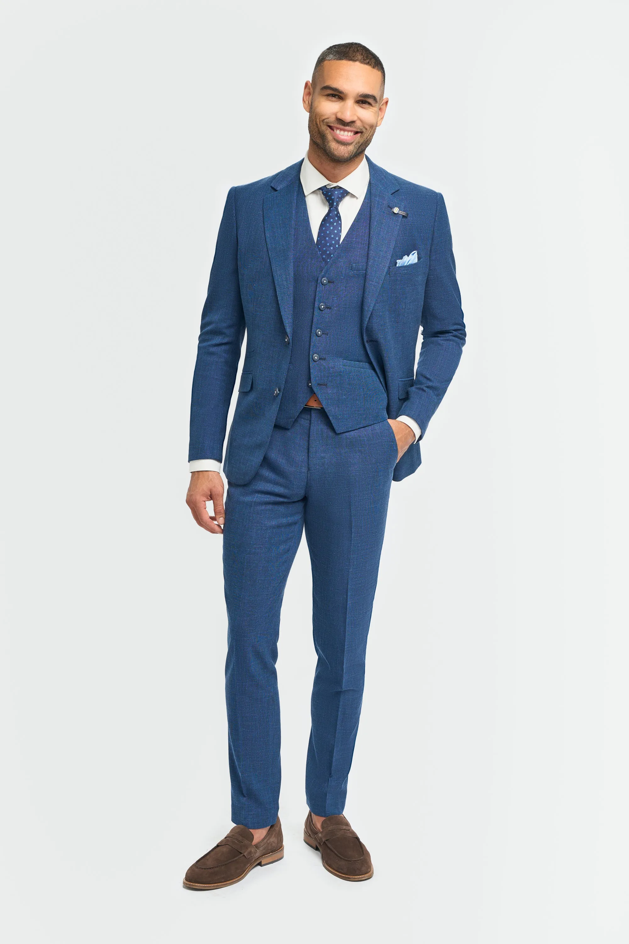 Miami Blue Three Piece Suit