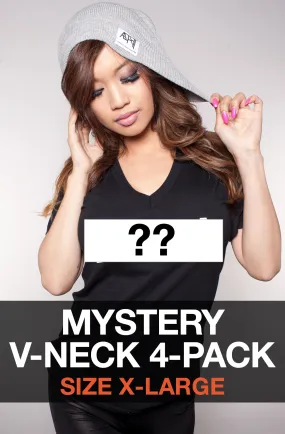 Mystery V-Neck 4-Pack - X-Large (Women's V-Neck Tees)