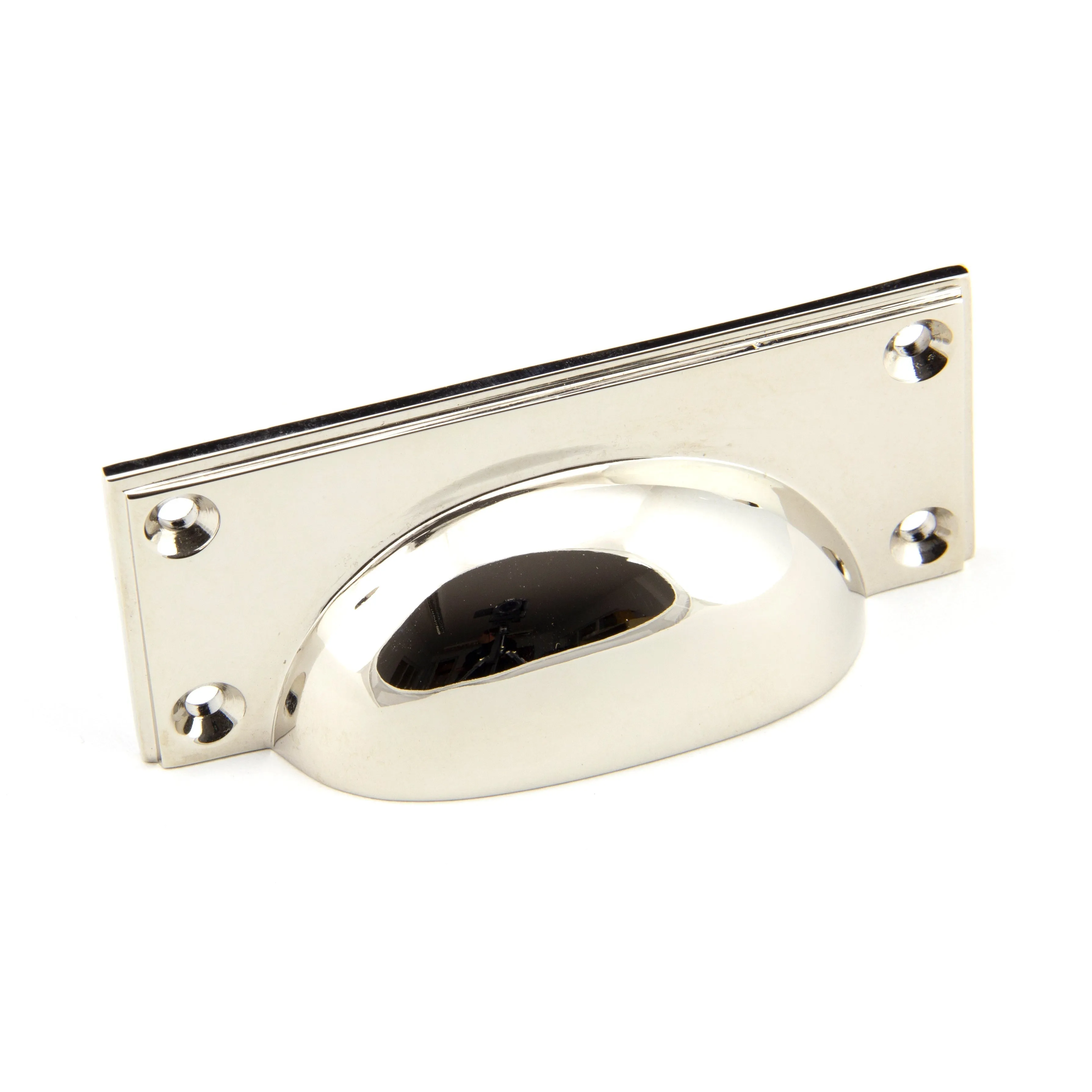 Polished Nickel Art Deco Drawer Pull | From The Anvil