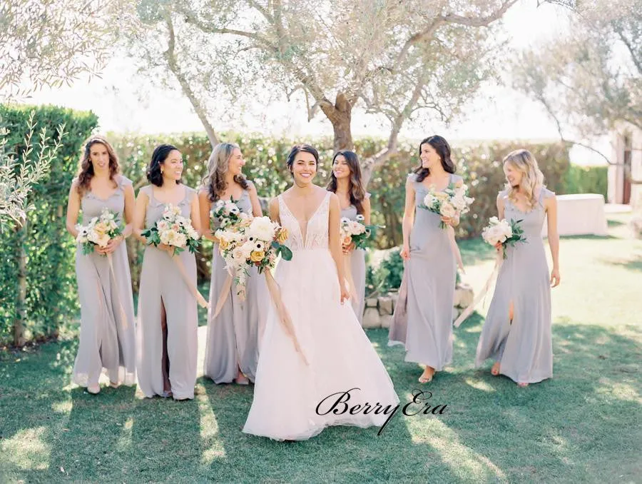 Popular Chiffon Bridesmaid Dresses, Elegant Wedding Guest Dresses, Bridesmaid Dresses