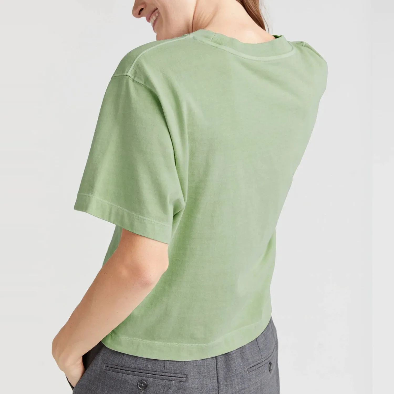 Relaxed Crop Tee (Sage)