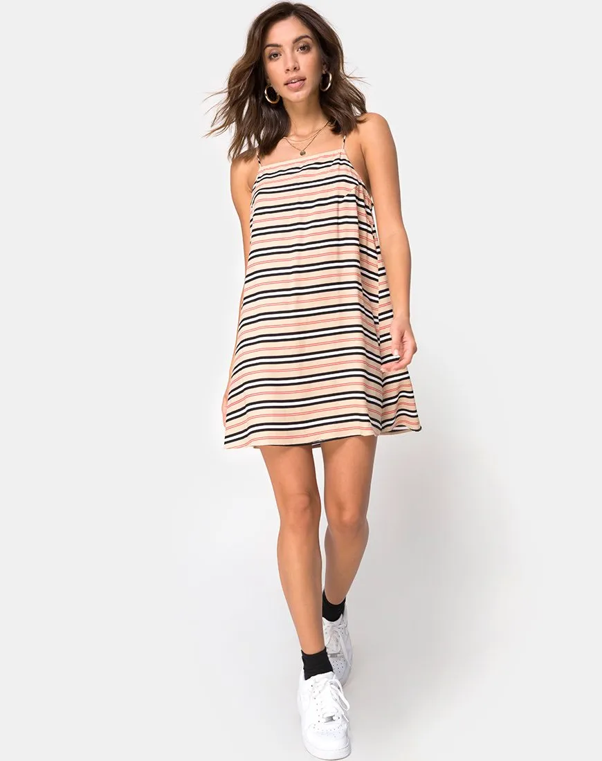 Sagha Dress Slip Dress in Classic Stripe Horizontal