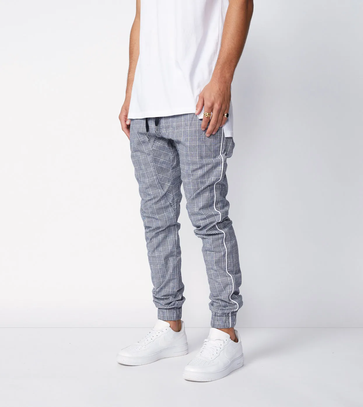 Sureshot Pipeline Check Jogger Grey/White