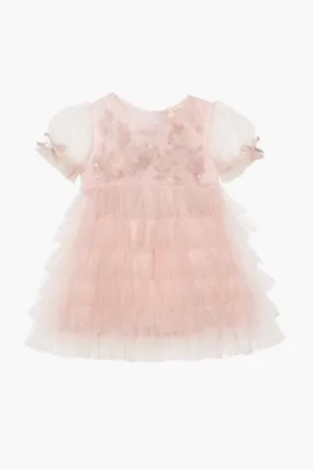 Tutu Du Monde Winter Lily Tulle Baby Dress - Porcelain Pink