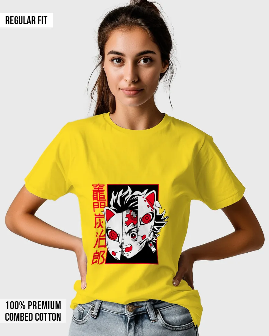 Womens Relaxed Fit TShirt Anime Chainsawman Tanjiro