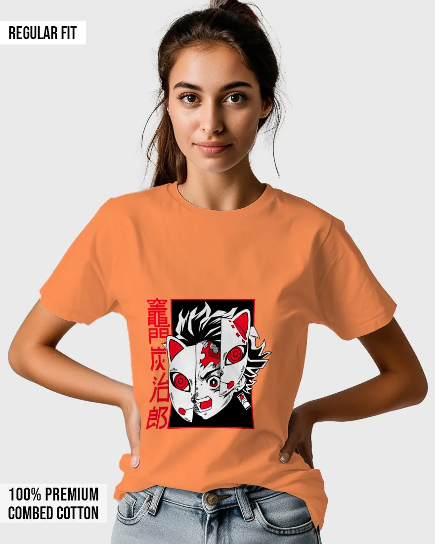 Womens Relaxed Fit TShirt Anime Chainsawman Tanjiro